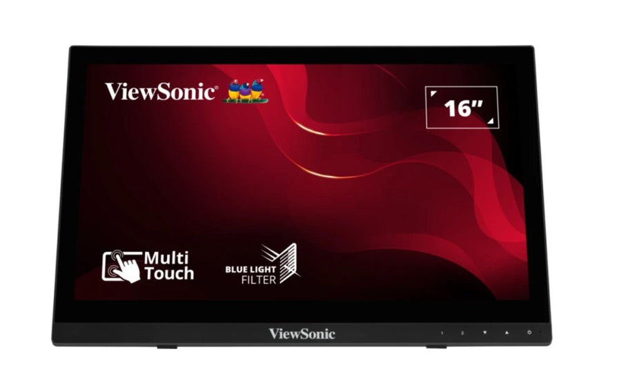 ViewSonic TD1630-3 16' 10 Point Projected Capactitive Touch, HDMI and VGA, Dual Speakers, Durable, Scratch Resistant, VESA 75, Monitor. KIOSK - Leader Electronics