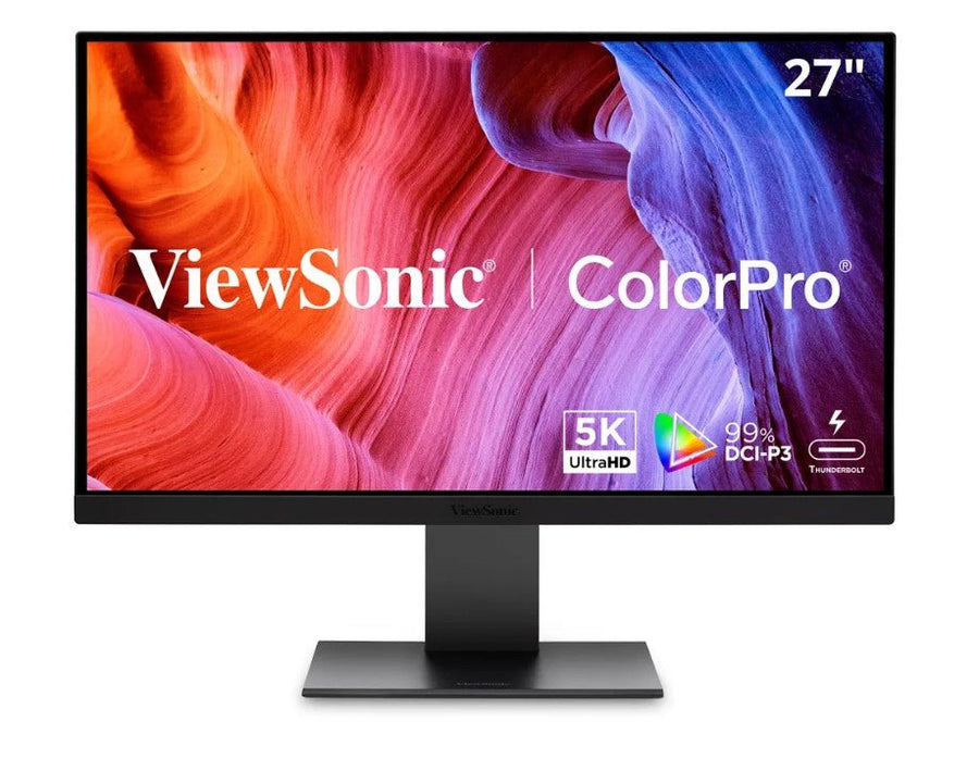 ViewSonic VP2788-5K - 27' ColorPro 5K Mac-Compatible Monitor with 100W Thunderbolt 4, USB C, and DCI-P3 Color Gamut Monitor - Leader Electronics