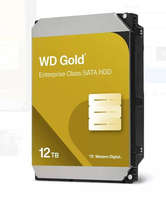 Western Digital Gold 12TB 3.5' Enterprise Class SATA 6 Gb/s HDD 7200 RPM Cache Size 256MB 5-Year Limited Warranty - Leader Electronics