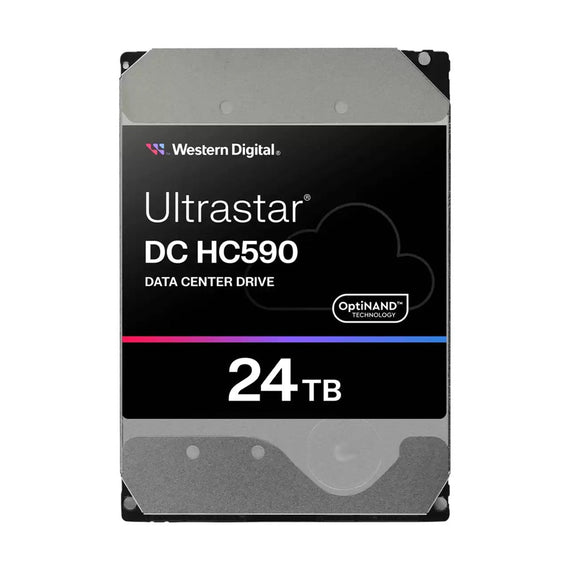 Western Digital Ultrastar DC HC590 24TB: 3.5', SAS, CMR, SE, 146.71×101.6×26.11mm, 670g, 5Y warranty - Leader Electronics