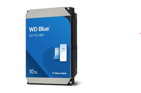 Western Digital WD Blue PC Desktop Hard Drive - 10TB, 3.5', SATA, up to 260MB/s, 7200 RPM, CMR, 512MB, 2Y Warranty - Leader Electronics