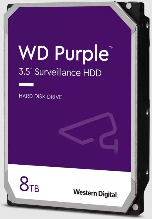 Western Digital WD Purple 8TB 3.5' Surveillance HDD 256MB Cache SATA 3-Year Limited Warranty - Leader Electronics