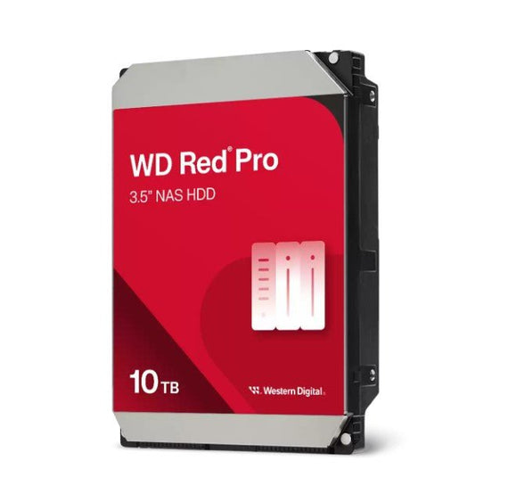 Western Digital WD Red Pro 10TB 3.5' NAS HDD SATA 7200RPM 512MB up to 267MB/s CMR 5yrs warranty - Leader Electronics