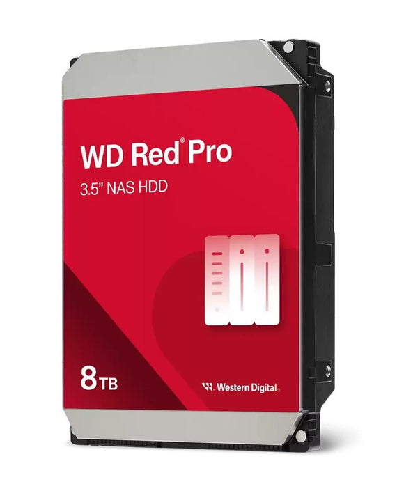 Western Digital WD Red Pro 8TB 3.5' NAS HDD SATA3 7200RPM 256MB Cache 24x7 300TBW 5yrs wty - Leader Electronics
