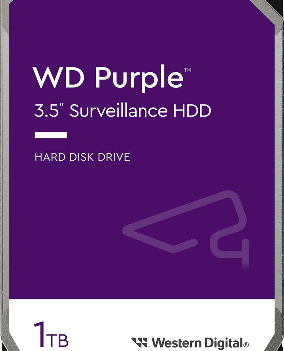 Western Digital WD11PURZ WD Purple 1TB 3.5' Surveillance HDD 5400RPM 64MB SATA3 110MB/s 3yrs limited warranty - Leader Electronics