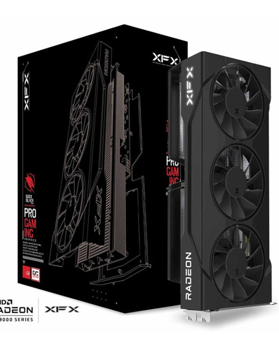 XFX Swift AMD Radeon RX 9060XT OC Triple Fan Gaming Edition with 16GB GDDR6 HDMI 2xDP, AMD RDNA™ 4 (RX-96TS316B7) - Leader Electronics