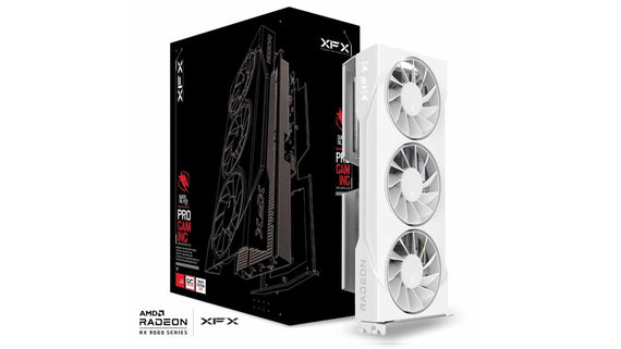 XFX Swift AMD Radeon RX 9060XT OC White Triple Fan Gaming Edition with 16GB GDDR6 HDMI 2xDP, AMD RDNA™ 4 (RX-96TS316W7) - Leader Electronics