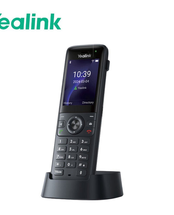 Yealink AX83H Handheld Wi-Fi IP Phone, Wi-Fi 6, Bluetooth, HD Audio, Smart Noise Cancellation, QuickCharge, Vibration, 3.5mm Headset Jack, Belt Clip, - Leader Electronics
