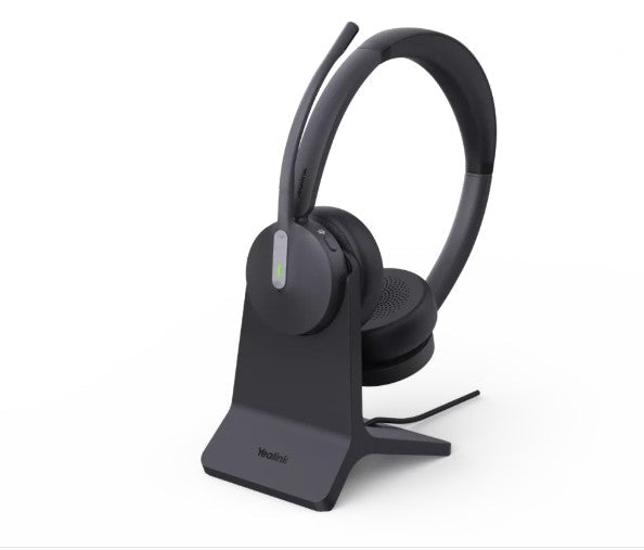 Yealink BH70 Bluetooth Wireless Dual Headset with Stand Teams USB-C/A, 3 mic noise cancellation Talk time up to 35h BT51 C Dongle with Type A Adapter - Leader Electronics