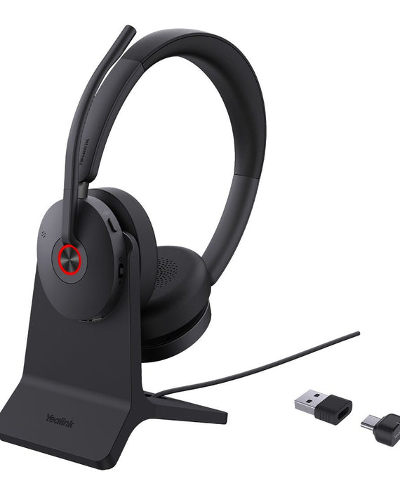 Yealink BH74 with Stand UC USB-C/A Bluetooth Headset, Active Noise Cancellation, Acoustic Shield, Wireless range 50 m, talk time of up to 32 hours - Leader Electronics