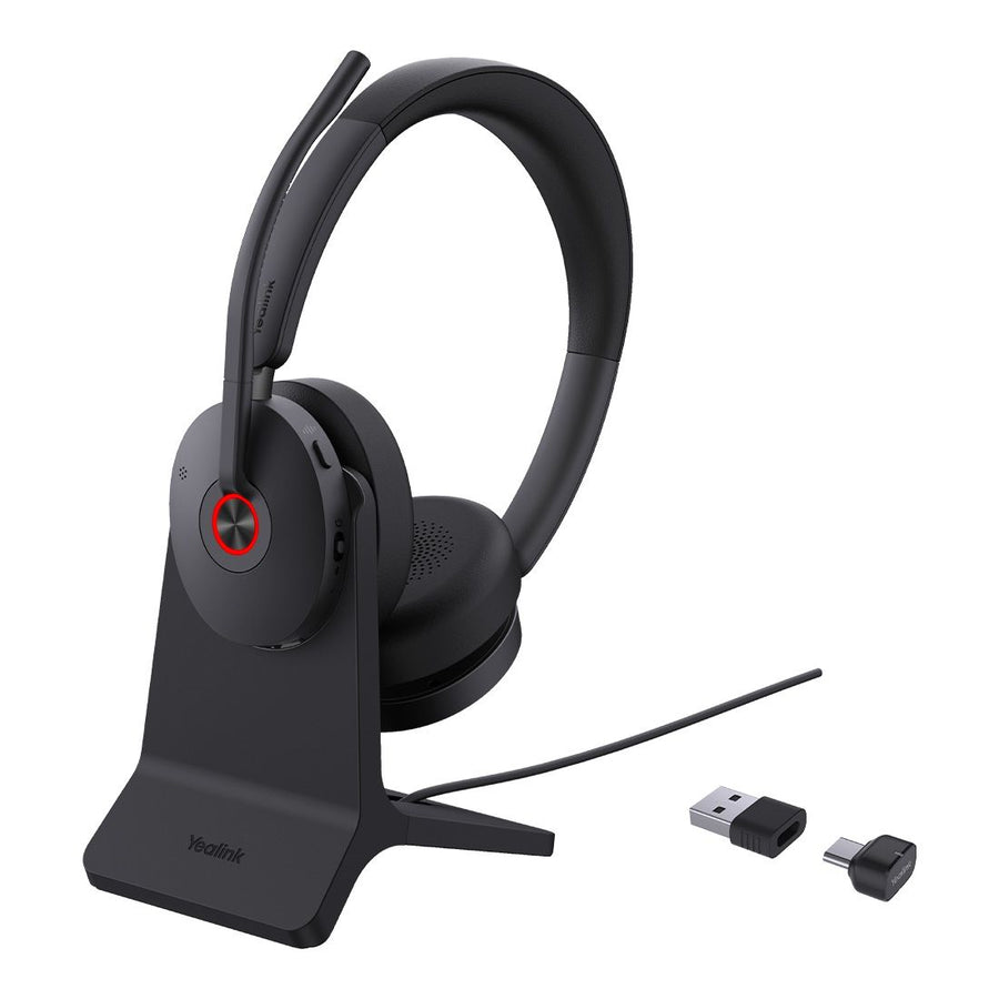 Yealink BH74 with Stand UC USB-C/A Bluetooth Headset, Active Noise Cancellation, Acoustic Shield, Wireless range 50 m, talk time of up to 32 hours - Leader Electronics