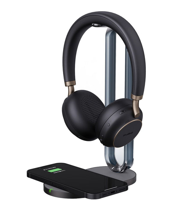 Yealink BH76 Plus with Charging Stand Teams Black USB-C/A Bluetooth Stereo Headset, 5Mic Beamforming Noise Cancellation Talk time up to 35h - Leader Electronics