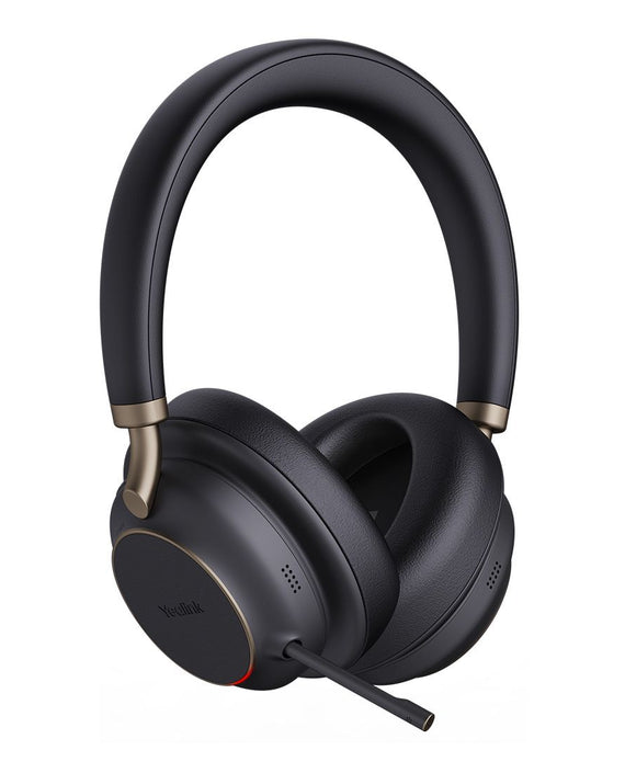 Yealink BH76 Plus with Charging Stand UC Black USB-C/A Bluetooth Stereo Headset, 5Mic Beamforming Noise Cancellation Talk time up to 35h - Leader Electronics