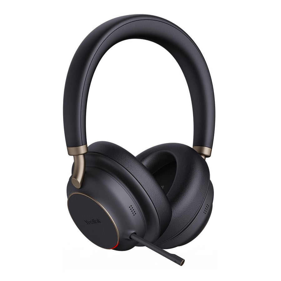 Yealink BH76 Plus with Charging Stand UC Black USB-C/A Bluetooth Stereo Headset, 5Mic Beamforming Noise Cancellation Talk time up to 35h - Leader Electronics