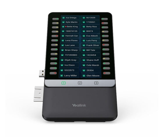 Yealink EXP55 Color Expansion Module, 5.5' Display, 78 Programmable Keys, Dual-Color LEDs, 3-Page View, USB Port, Compatible with T7X/T8X Series - Leader Electronics