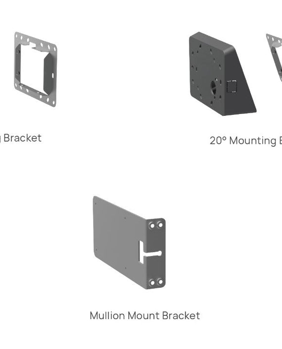 Yealink RoomPanel Mount Kits, Device Compatibility RoomPanel, 0° Mounting Bracket, 20° Mounting Bracket, Mullion Mount Bracket - Leader Electronics