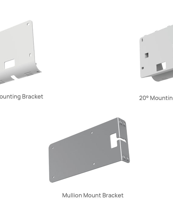 Yealink RoomPanel Plus Mount Kits, Device Compatibility RoomPanel Plus, 0° Mounting Bracket, 20° Mounting Bracket, Mullion Mount Bracket - Leader Electronics