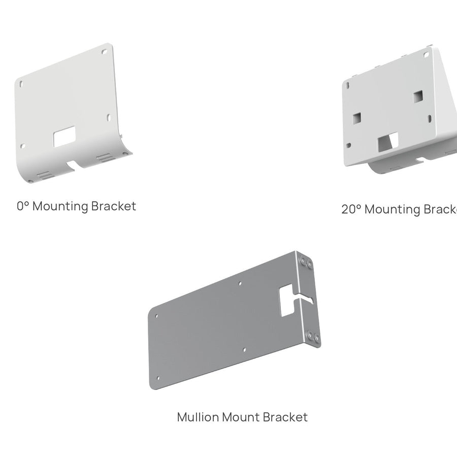 Yealink RoomPanel Plus Mount Kits, Device Compatibility RoomPanel Plus, 0° Mounting Bracket, 20° Mounting Bracket, Mullion Mount Bracket - Leader Electronics