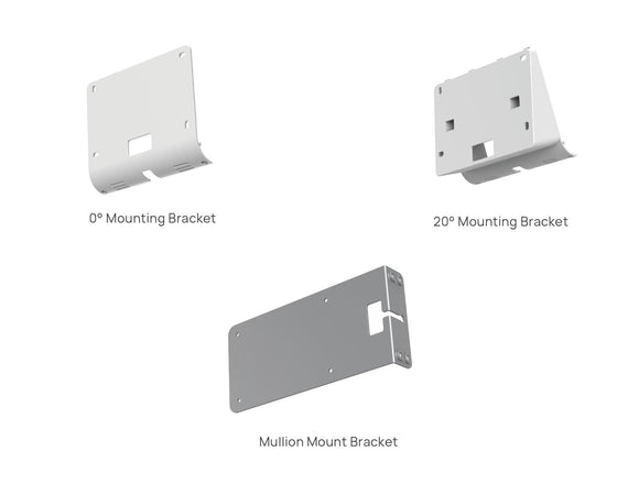 Yealink RoomPanel Plus Mount Kits, Device Compatibility RoomPanel Plus, 0° Mounting Bracket, 20° Mounting Bracket, Mullion Mount Bracket - Leader Electronics