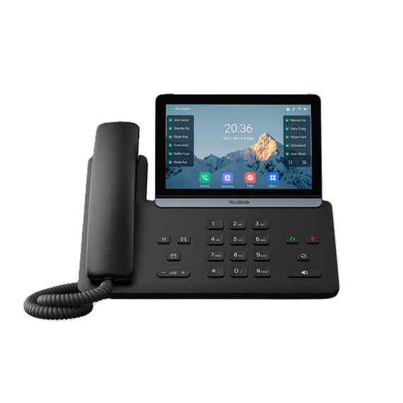 Yealink SIP-T87W IP Phone, 7' Touchscreen, 16 SIP Accounts, HD Voice, Bluetooth 5.0, Wi-Fi 6, Dual USB, PoE, Linux 6.1 - Leader Electronics