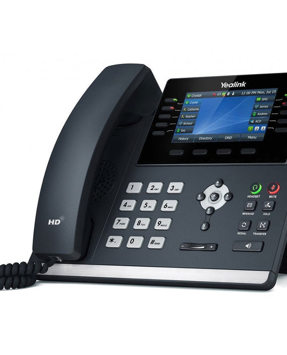 Yealink T46U 16 Line IP phone, 4.3' 480x272 pixel Colour LCD with backlight, Dual USB Ports, POE Support, Wall Mountable, Dual Gigabit,(T46S) - Leader Electronics