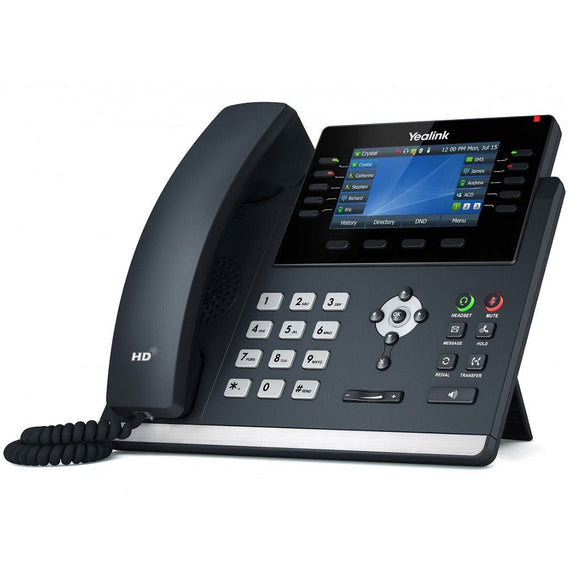Yealink T46U 16 Line IP phone, 4.3' 480x272 pixel Colour LCD with backlight, Dual USB Ports, POE Support, Wall Mountable, Dual Gigabit,(T46S) - Leader Electronics