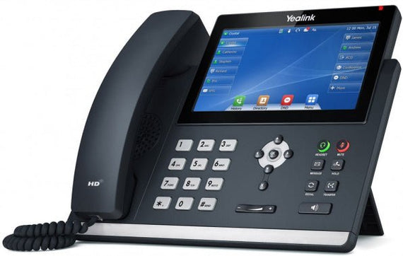 Yealink T48U 16 Line IP phone, 7' 800x480 pixel colour touch screen, Optima HD voice, Dual Gigabit Ports, 1 USB port for BT40/WF40/Recording, (T48S) - Leader Electronics