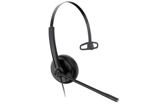 Yealink UH34 Mono UC USB Headset, Lightweight, All Day Wearing Comfort, Ear Wideband Noise Cancelling Microphone, Leather Ear Cushions, USB-A - Leader Electronics