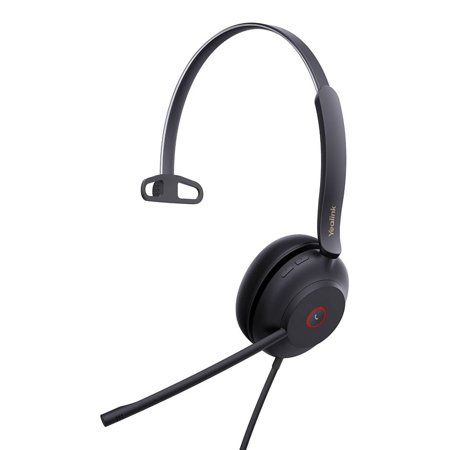 Yealink UH37 Mono USB Wired Headset, UC, USB-C, 35mm Speaker, Busylight, Leather Ear Cushion,HD Audio, 2Mic Noise Killer, Microsoft Teams & UC - Leader Electronics