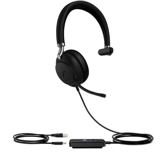 Yealink UH38 Mono Mode USB and Bluetooth Headset, USB-A,Teams Call Controller with Built-In Battery Dual Noise-Canceling Mics, Busy Light, Teams EOL - Leader Electronics