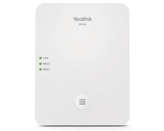 Yealink W80B Wireless DECT IP Multi-Cell System Solution, Up to 100 parallel calls, Up to 100 handsets, Up to 100 SIP accounts, Support PoE & IPv6I - Leader Electronics