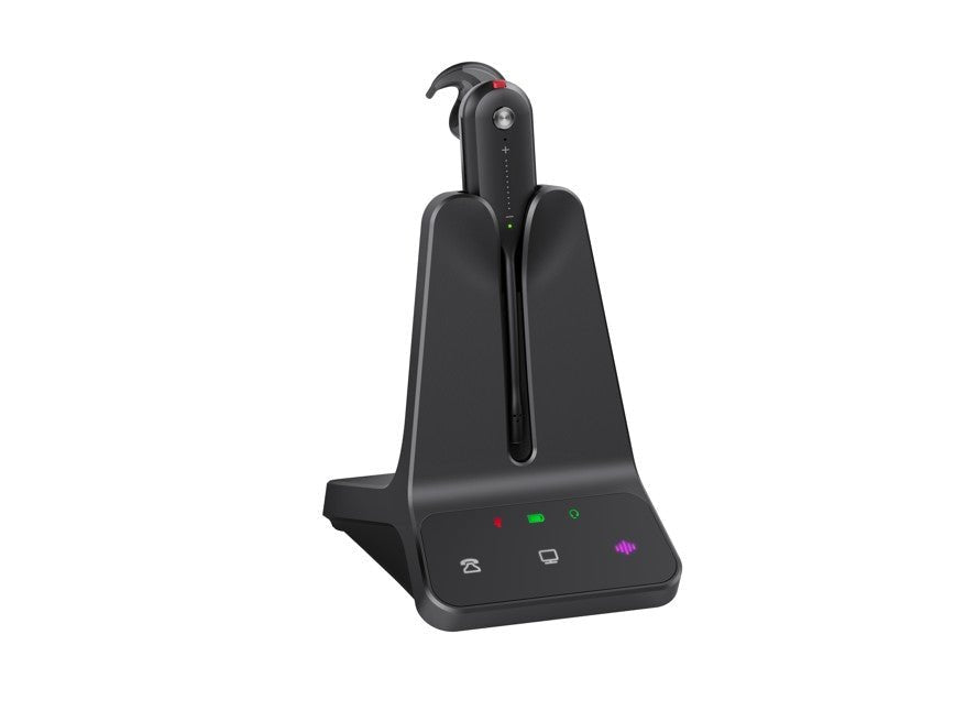 Yealink WH63 E2 Convertible DECT Wireless UC Headset 8 hours talk time185m Wireless range Dual microphone Multi-device Connectivity - Leader Electronics