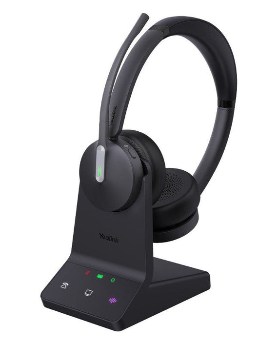 Yealink WH64 Dual UC DECT Wireless Headset, DECT & Bluetooth Wireless Technology,3-Mic Noise Cancellation,UC Certified, Charging Stands, Carrying Bag - Leader Electronics