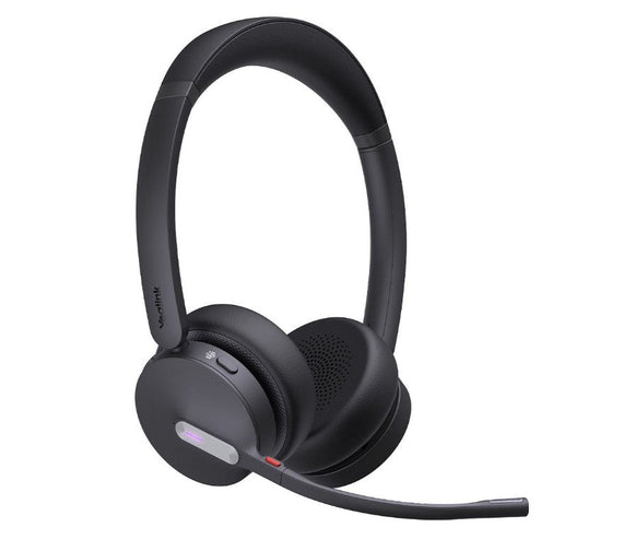 Yealink WH64 Hybrid Dual UC DECT Wireless Headset, DECT & Bluetooth Hybrid Wireless Technology, 3-Mic Noise Cancellation, UC Certified, Dongle WDD60 - Leader Electronics