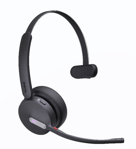 Yealink WH64 Hybrid Mono Teams DECT Wireless Headset, DECT & Bluetooth Hybrid Wireless Technology, 3-Mic Noise Cancellation, Teams, Dongle WDD60 - Leader Electronics