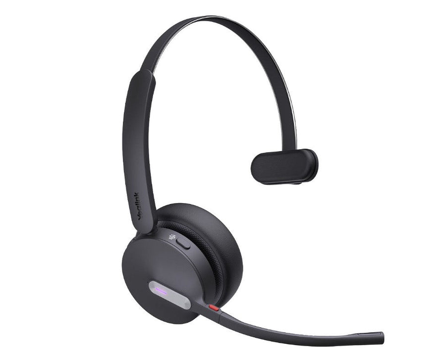 Yealink WH64 Hybrid Mono with Charging Stand DECT Wireless Headset, DECT & Bluetooth Hybrid Wireless 3-Mic Noise Cancellation, Dongle WDD60 - Leader Electronics