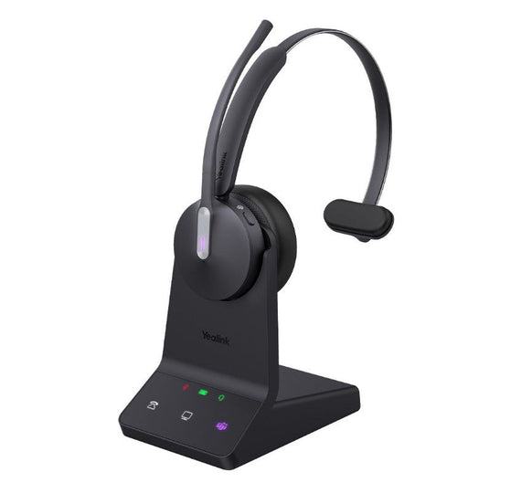 Yealink WH64 Mono UC DECT Wireless Headset, DECT & Bluetooth Wireless Technology, 3-Mic Noise Cancellation, UC Certified, Charging Stands - Leader Electronics