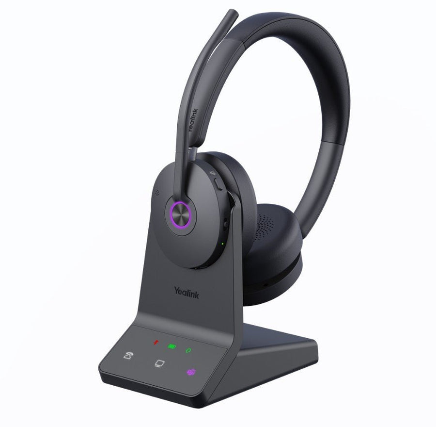 Yealink WH68 Dual Teams DECT & Bluetooth Wireless Technology, 4-Mic Hybrid ANC, 4-Mic Noise Cancellation, All-Day-Wearing Comfort - Leader Electronics